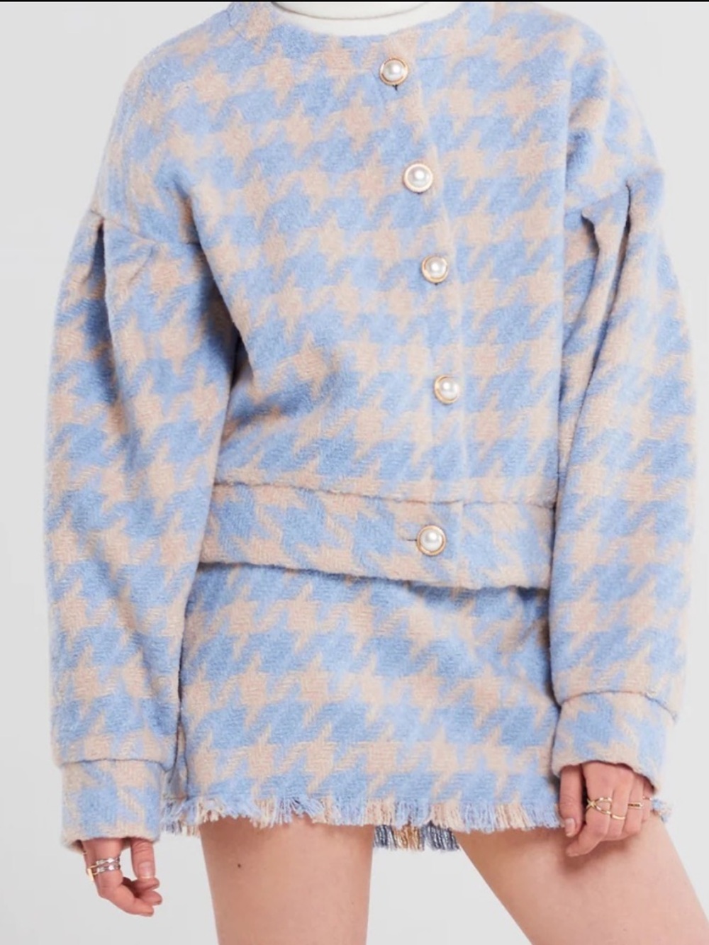 Pastel Houndstooth Jacket